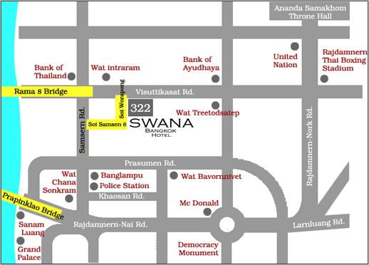 swana hotel map